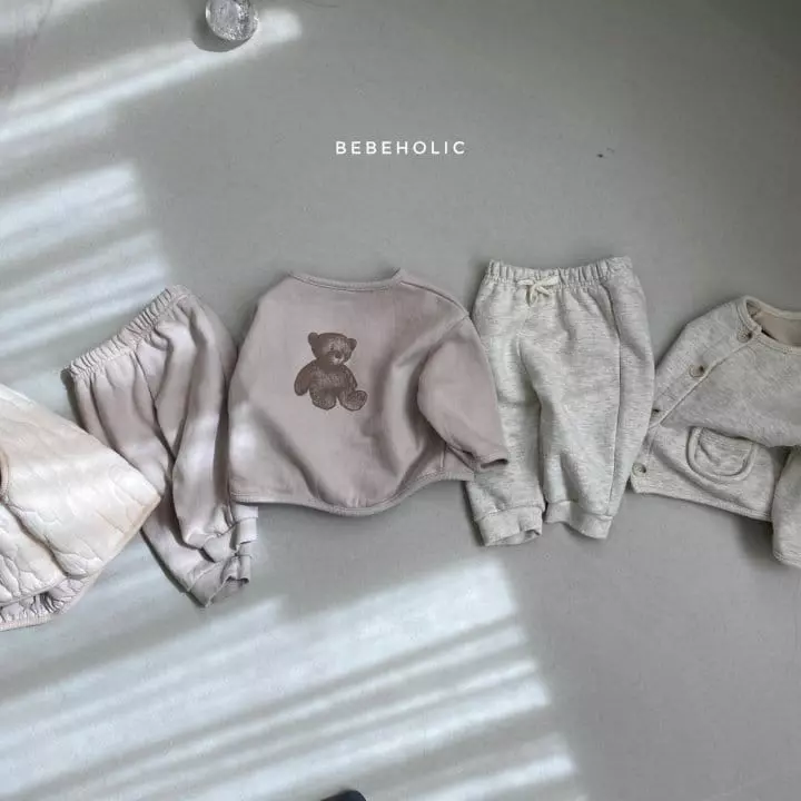 Bebe Holic - Korean Baby Fashion - #babyclothing - Bear Cardigan Set - 3