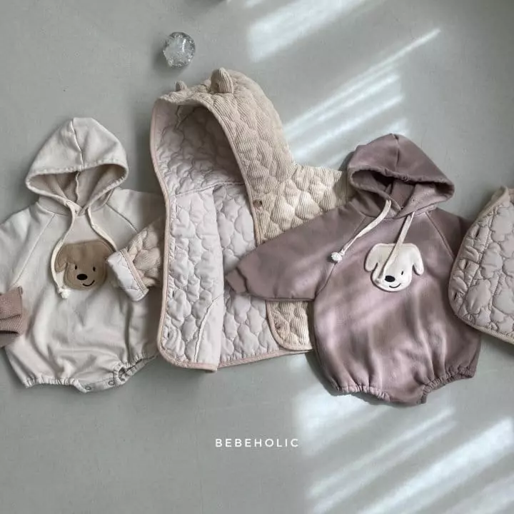 Bebe Holic - Korean Baby Fashion - #babyclothing - Puppy Hoody Bodysuit