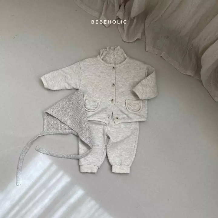 Bebe Holic - Korean Baby Fashion - #babyclothing - Bear Cardigan Set - 4