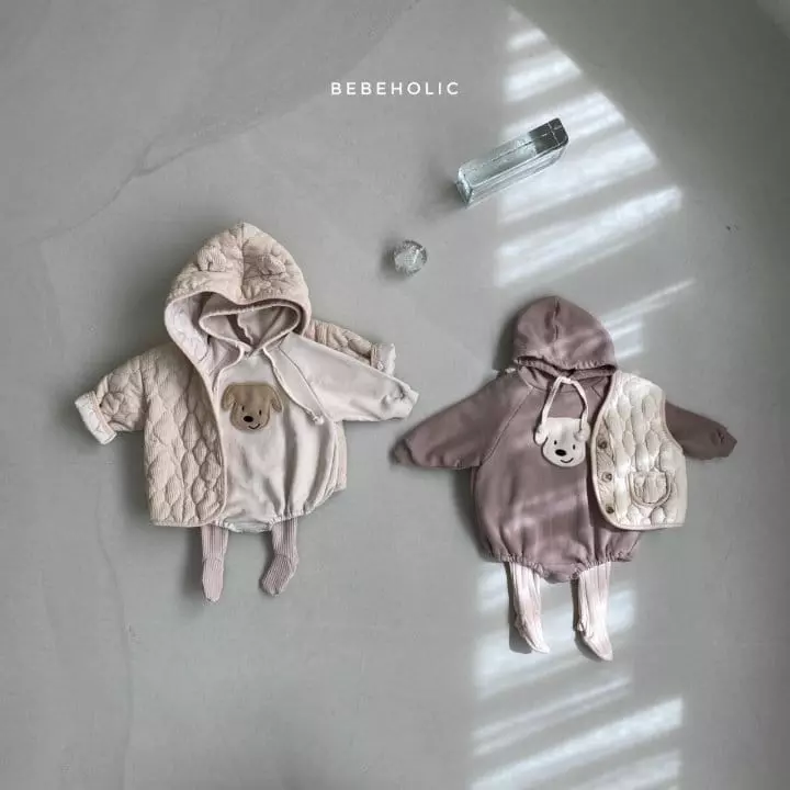 Bebe Holic - Korean Baby Fashion - #babyfashion - Puppy Hoody Bodysuit - 2