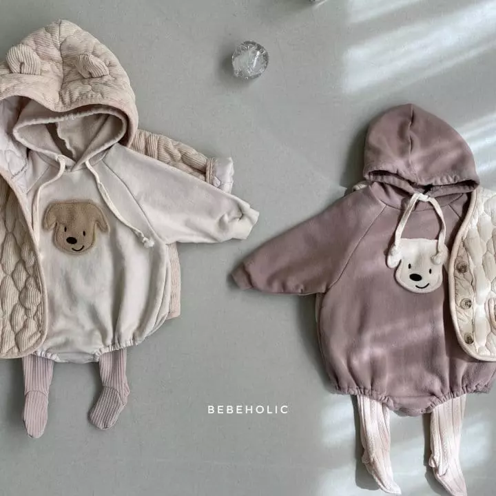 Bebe Holic - Korean Baby Fashion - #babyfever - Puppy Hoody Bodysuit - 3