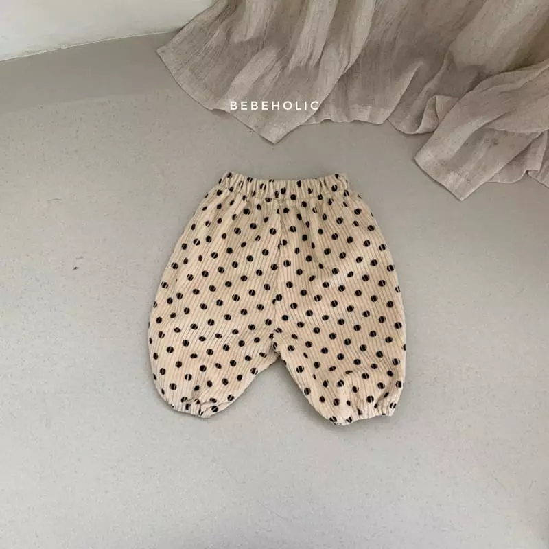 Bebe Holic - Korean Baby Fashion - #babygirlfashion - Dot Rib Pants - 8