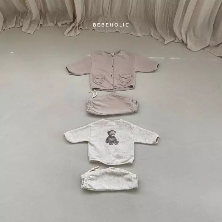 Bebe Holic - Korean Baby Fashion - #babyoninstagram - Bear Cardigan Set - 8