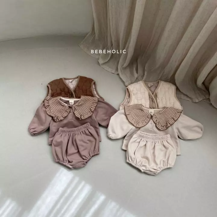 Bebe Holic - Korean Baby Fashion - #babyootd - Mimi Collar Set - 2