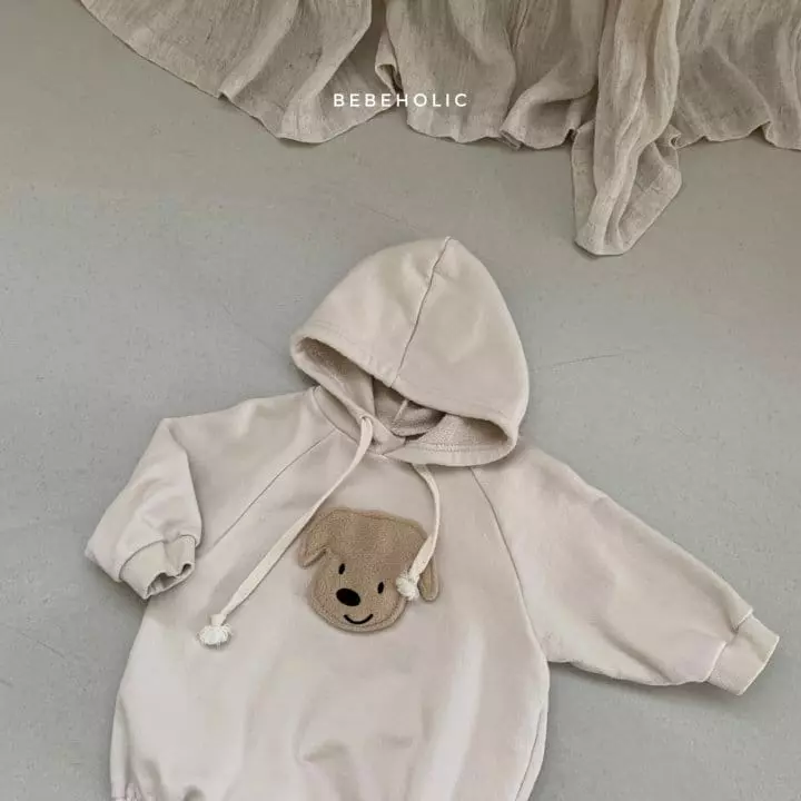 Bebe Holic - Korean Baby Fashion - #babyoutfit - Puppy Hoody Bodysuit - 8