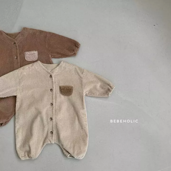 Bebe Holic - Korean Baby Fashion - #babyoutfit - Pocket Rib Bodysuit - 8
