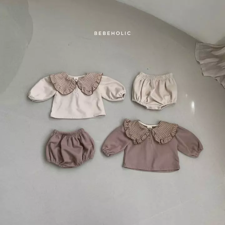 Bebe Holic - Korean Baby Fashion - #babyoutfit - Mimi Collar Set - 4