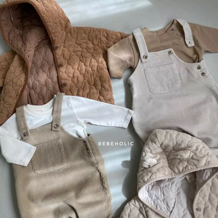 Bebe Holic - Korean Baby Fashion - #onlinebabyboutique - Pocket Dungarees Pants - 3