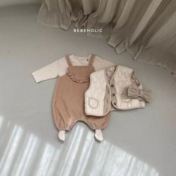 Bebe Holic - Korean Baby Fashion - #onlinebabyboutique - Rib Frill Bodysuit - 2