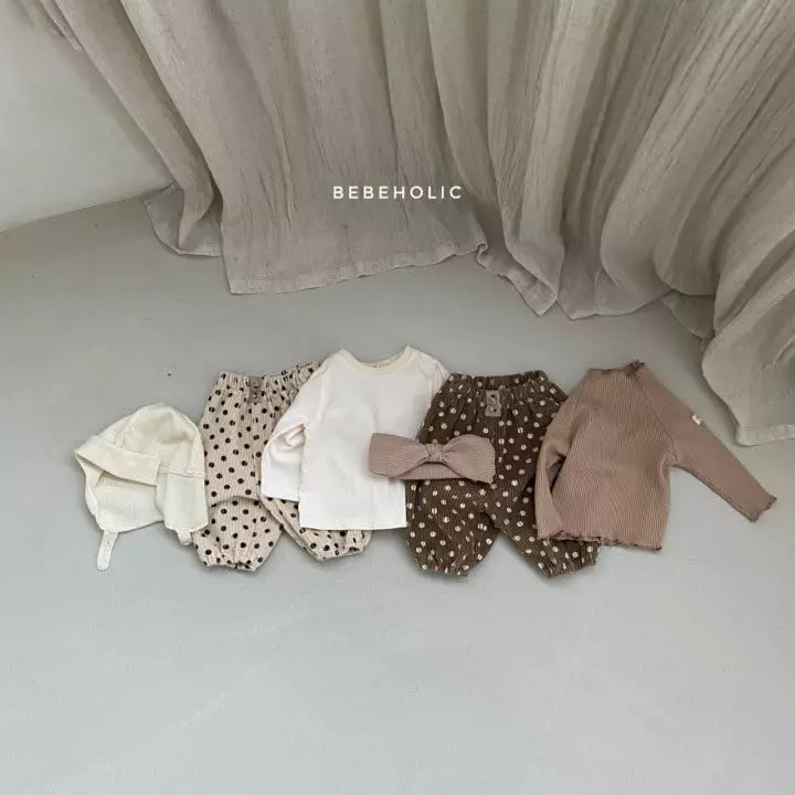 Bebe Holic - Korean Baby Fashion - #smilingbaby - Dot Rib Pants - 2