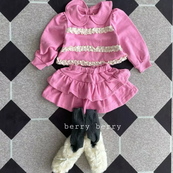 Berry Berry - Korean Children Fashion - #littlefashionista - Cream Set - 3