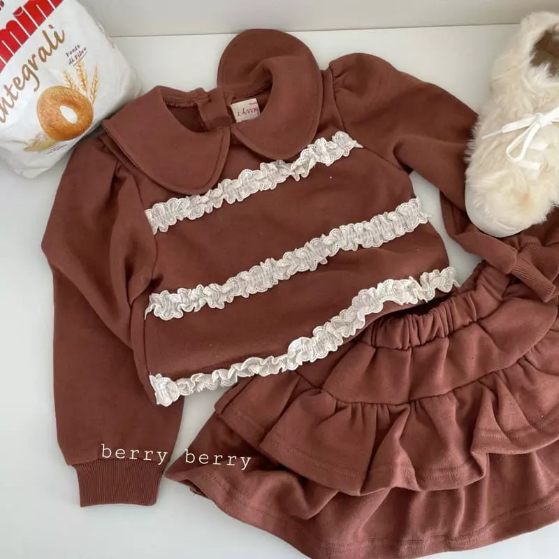 Berry Berry - Korean Children Fashion - #littlefashionista - Cream Set - 4