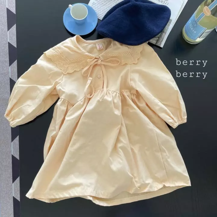 Berry Berry - Korean Children Fashion - #magicofchildhood - Big Collar One-piece - 2