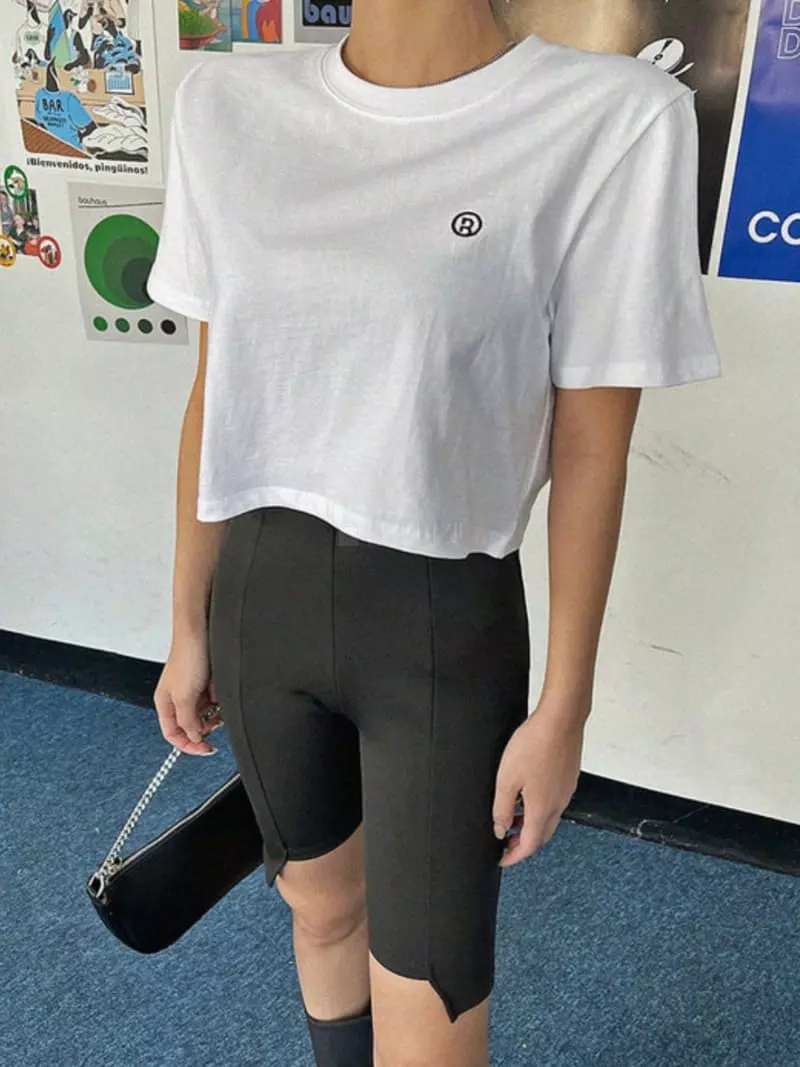 Betone - Korean Women Fashion - #momslook - B Crop Tee