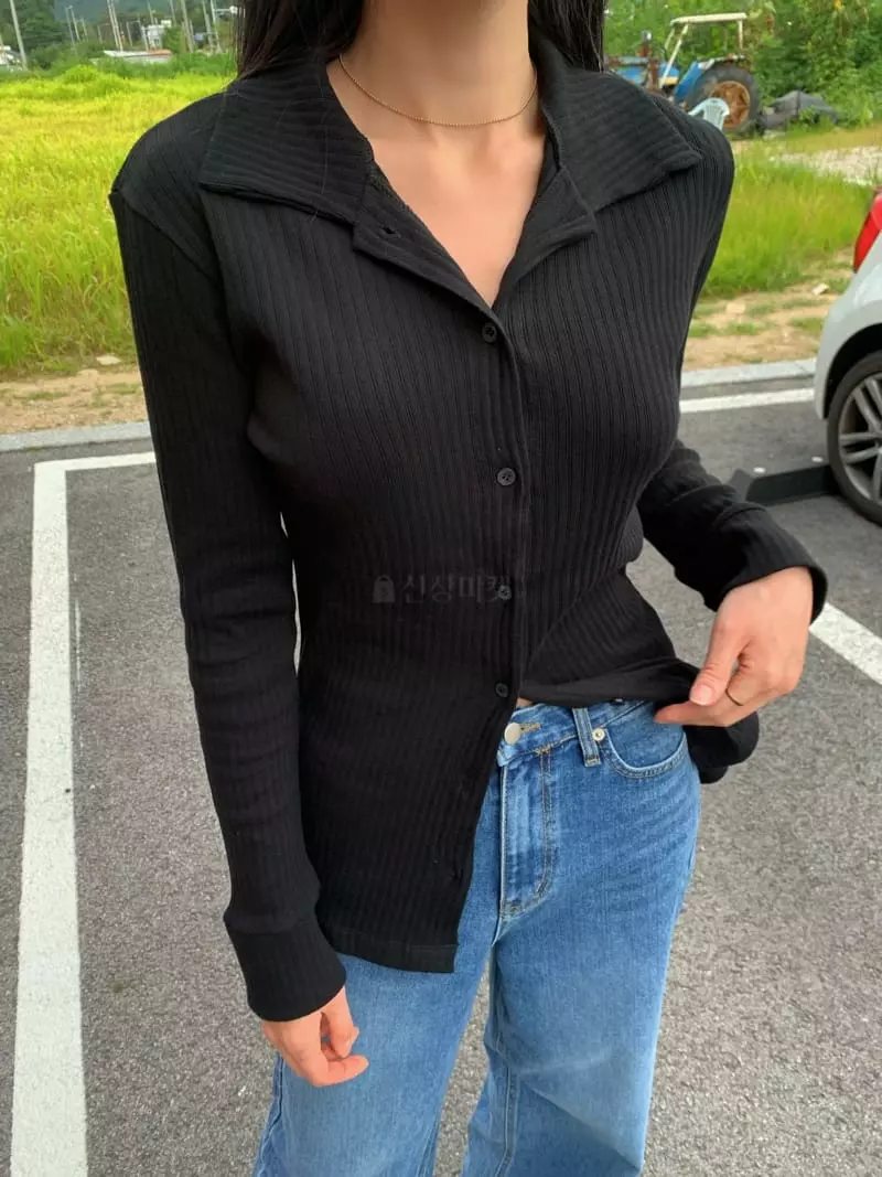 Betone - Korean Women Fashion - #momslook - Rib Shirt