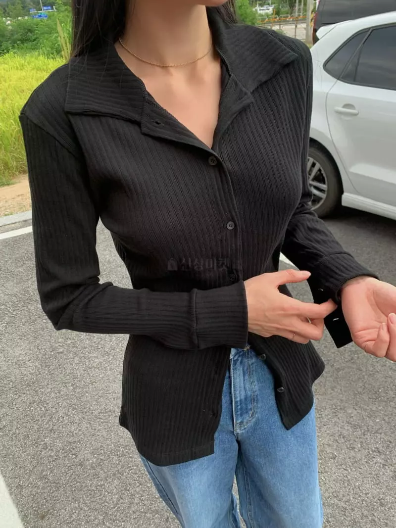 Betone - Korean Women Fashion - #momslook - Rib Shirt - 9