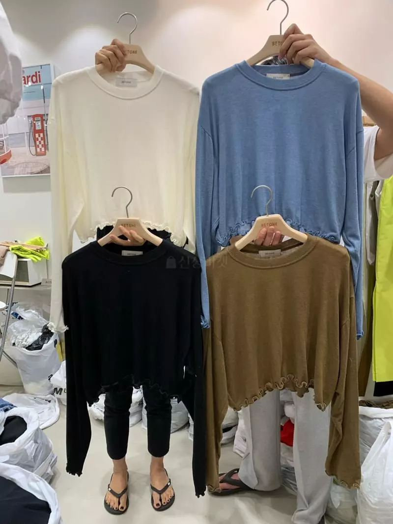 Betone - Korean Women Fashion - #womensfashion - Terry Crop Tee - 4