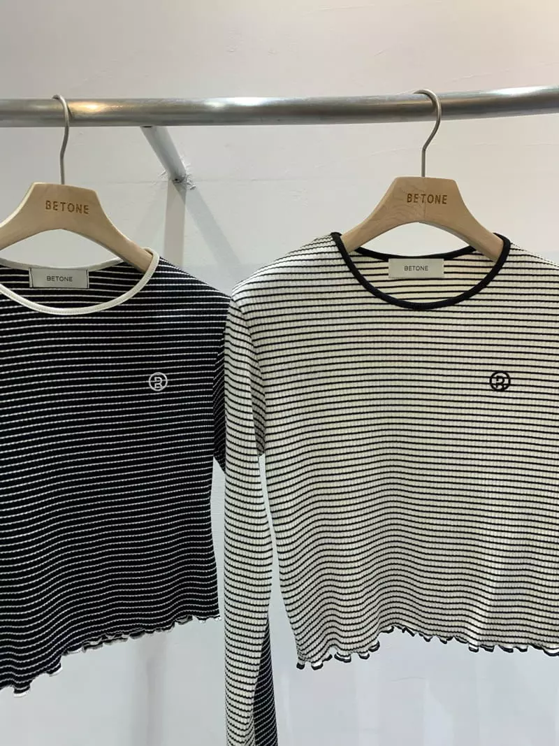 Betone - Korean Women Fashion - #womensfashion - Stripes Crop Tee - 4