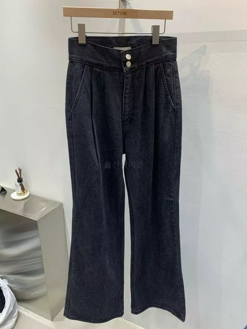 Betone - Korean Women Fashion - #momslook - Double Black Jeans - 5