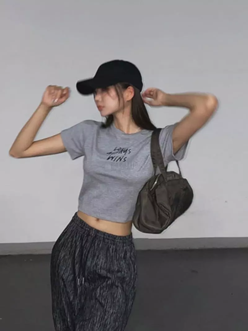 Betone - Korean Women Fashion - #momslook - Love Crop Tee - 9