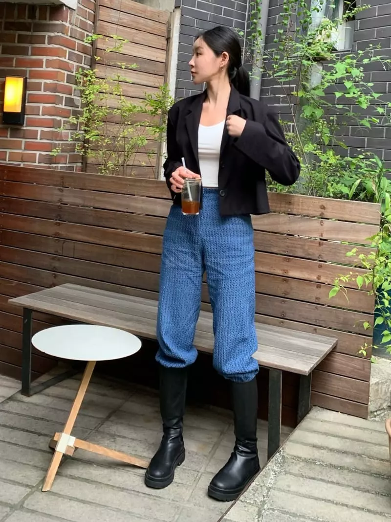 Betone - Korean Women Fashion - #momslook - Crop Jacket - 9