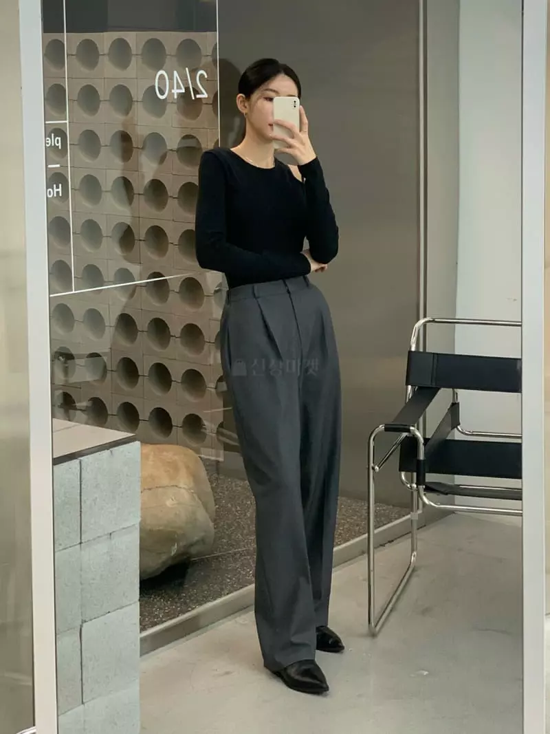 Betone - Korean Women Fashion - #momslook - Tuck Pants - 2