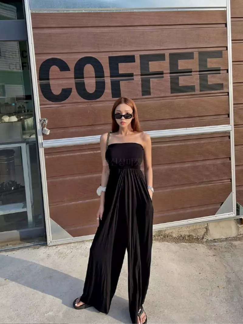 Betone - Korean Women Fashion - #momslook - Cube Top Jumpsuit