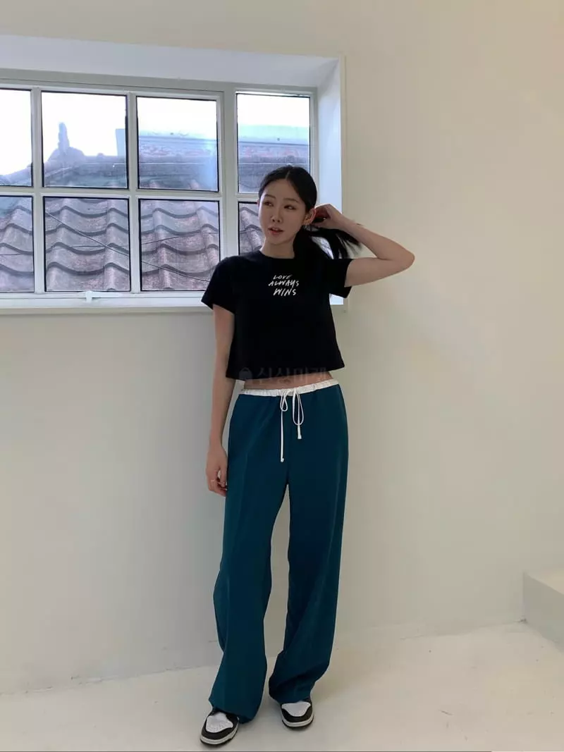 Betone - Korean Women Fashion - #romanticstyle - Color Band Pants - 9