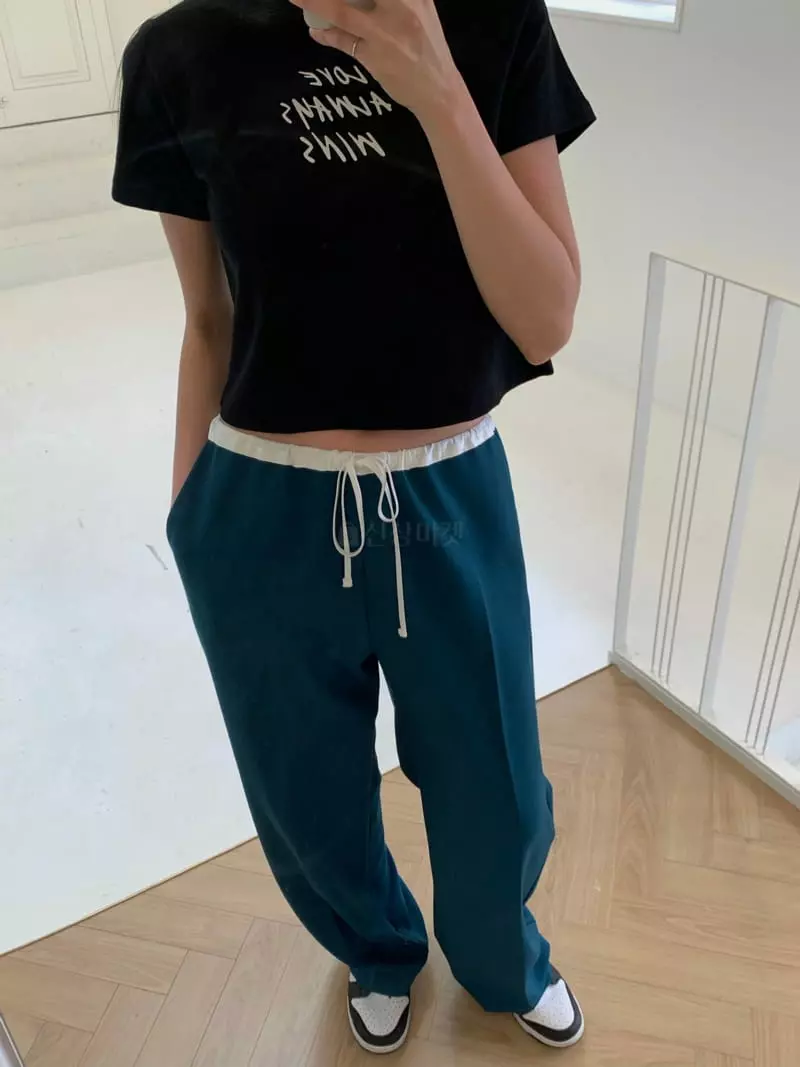 Betone - Korean Women Fashion - #shopsmall - Color Band Pants - 10