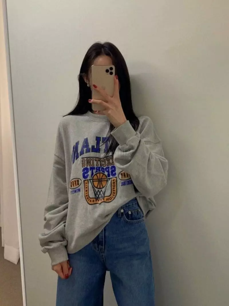 Betone - Korean Women Fashion - #vintageinspired - Portland Sweatshirt - 11