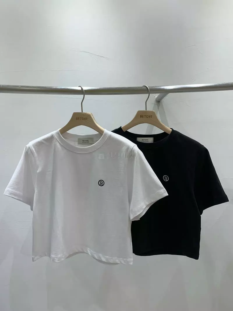Betone - Korean Women Fashion - #momslook - B Crop Tee - 4