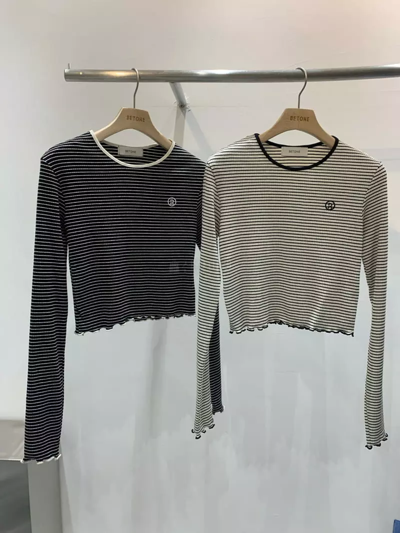 Betone - Korean Women Fashion - #womensfashion - Stripes Crop Tee - 5