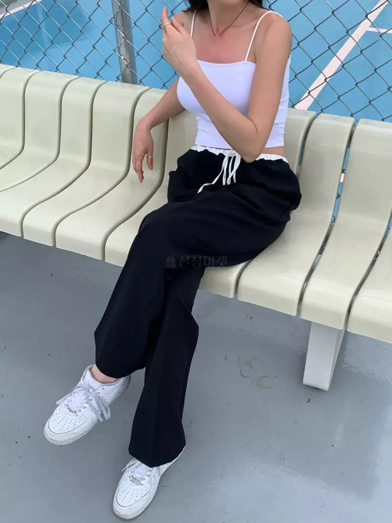 Betone - Korean Women Fashion - #momslook - Color Band Pants - 4