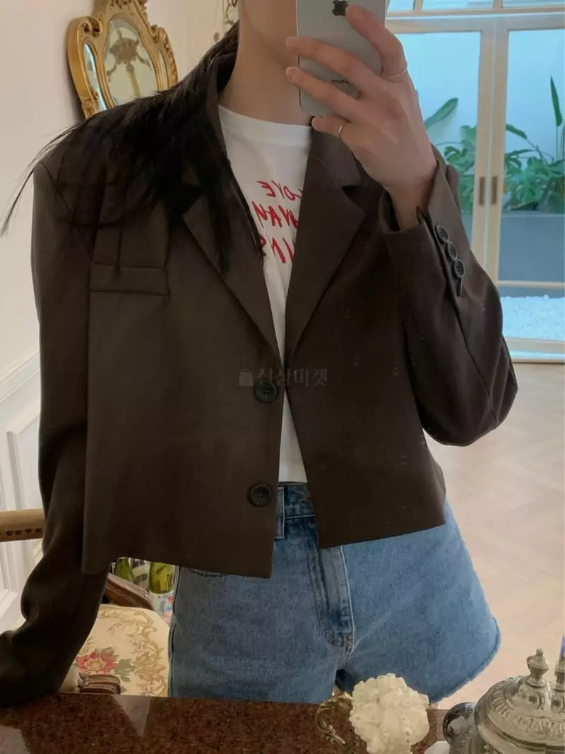 Betone - Korean Women Fashion - #womensfashion - Crop Jacket - 2