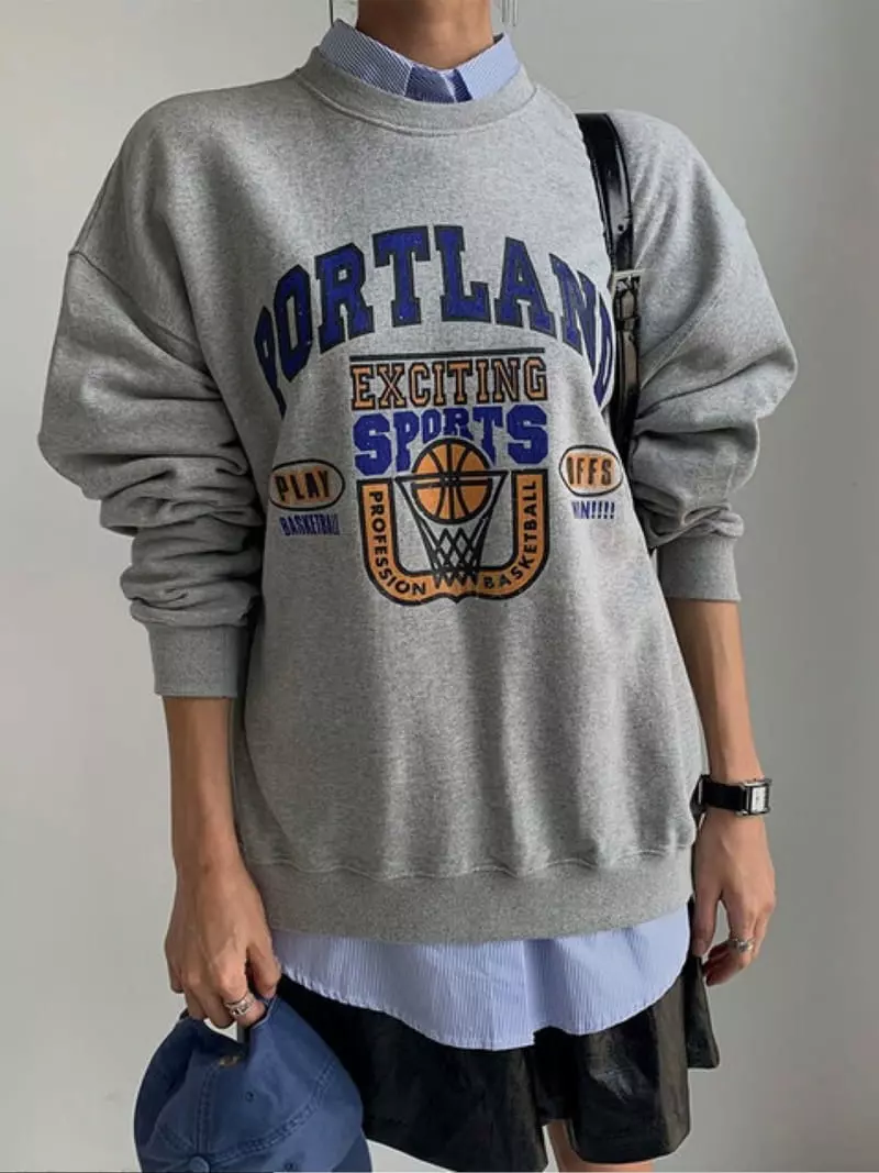 Betone - Korean Women Fashion - #momslook - Portland Sweatshirt - 4