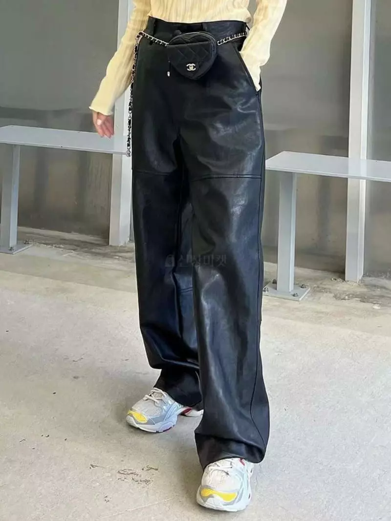 Binus - Korean Women Fashion - #momslook - Eco Leather Pants