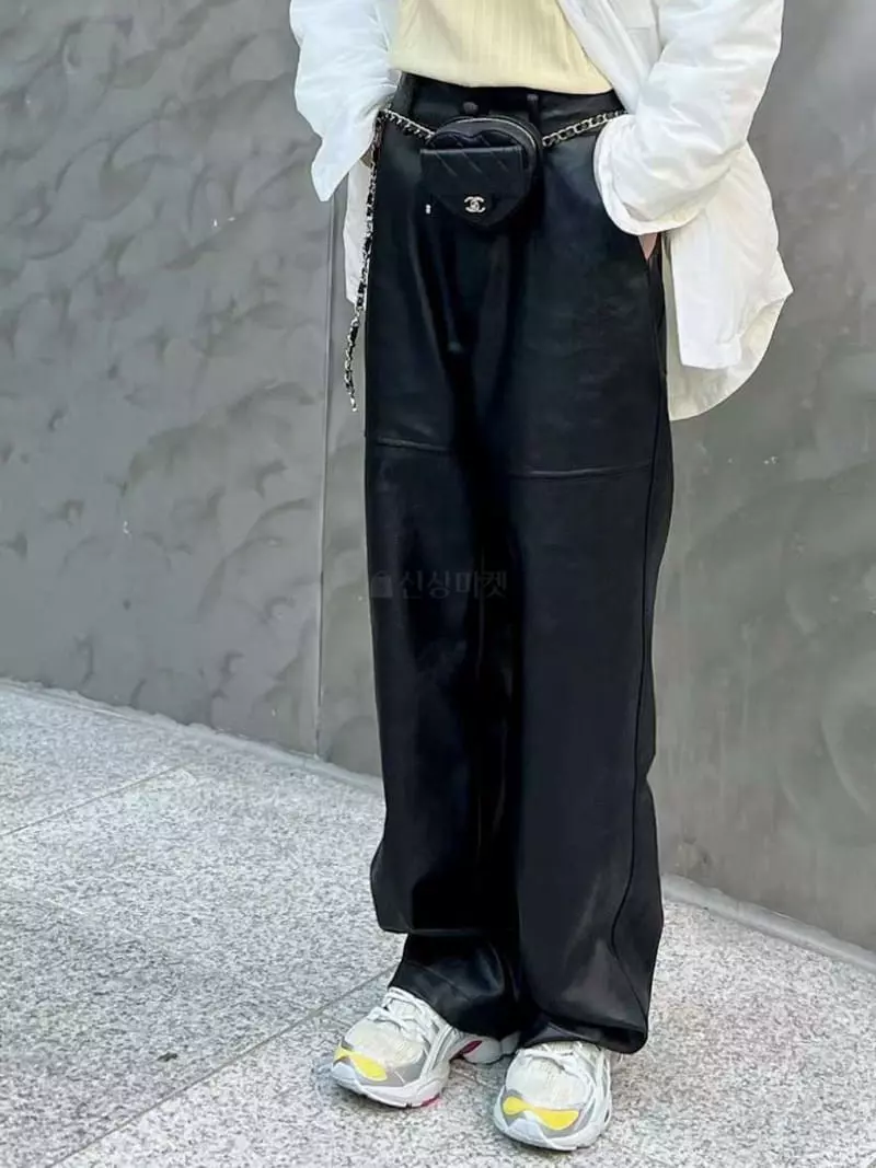 Binus - Korean Women Fashion - #momslook - Eco Leather Pants - 5