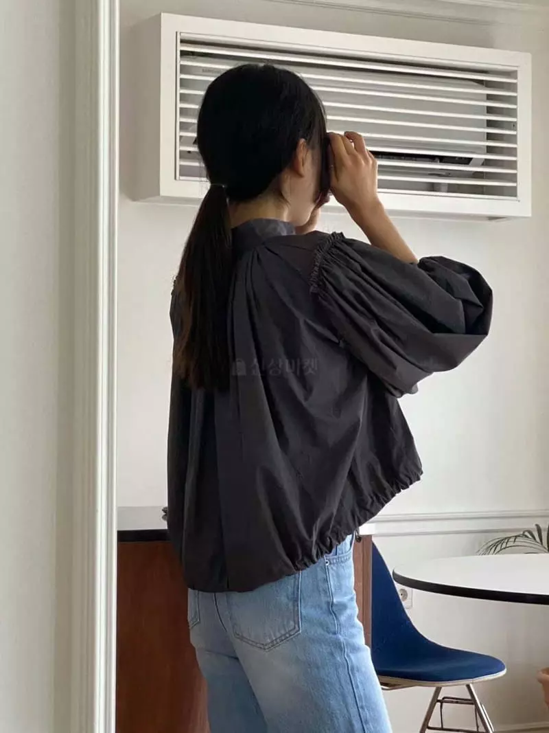 Binus - Korean Women Fashion - #momslook - Shirring Blouse - 5