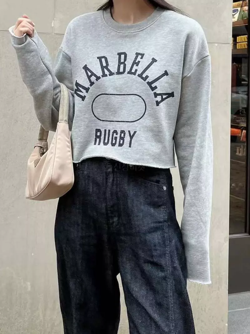 Binus - Korean Women Fashion - #momslook - Rugby Sweatshirt