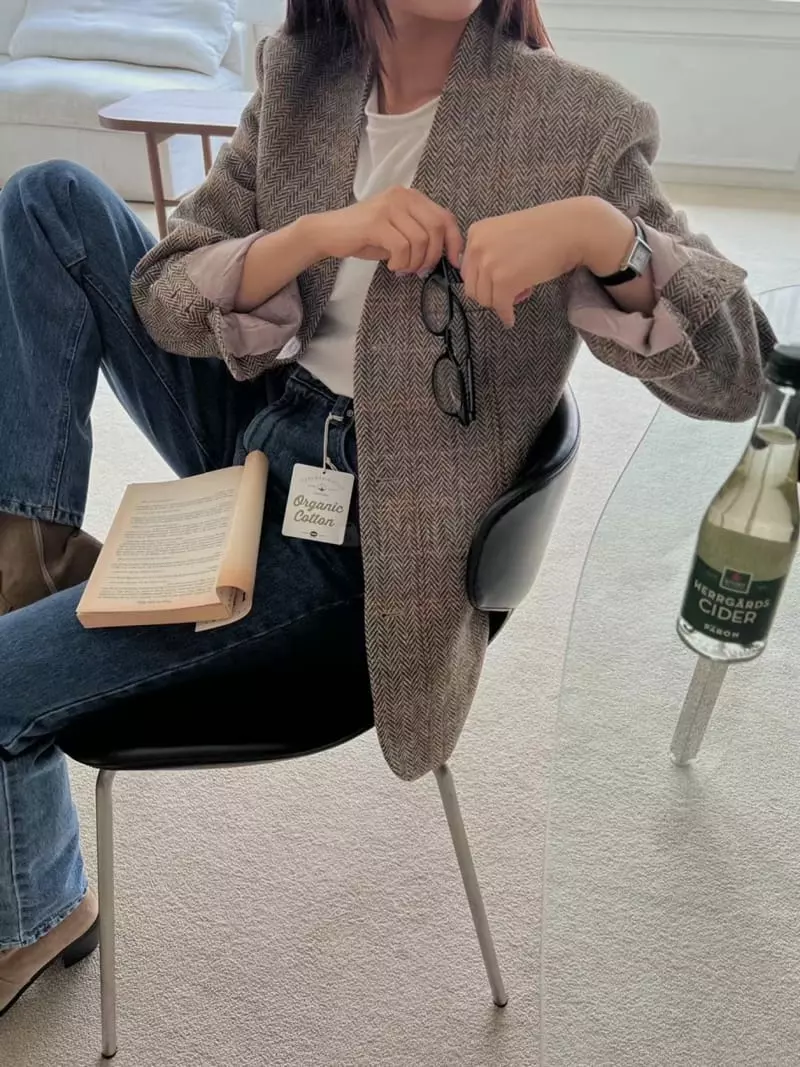 Binus - Korean Women Fashion - #momslook - No Collar Jacket - 6