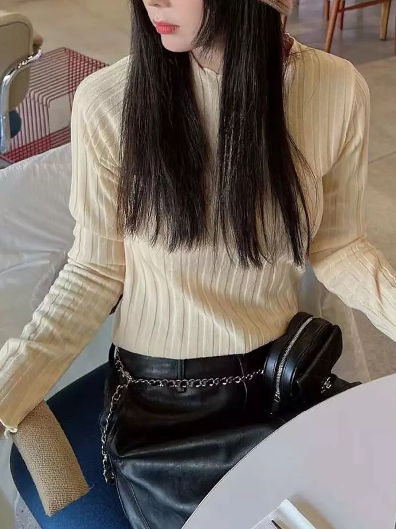 Binus - Korean Women Fashion - #momslook - Rib Tee - 3