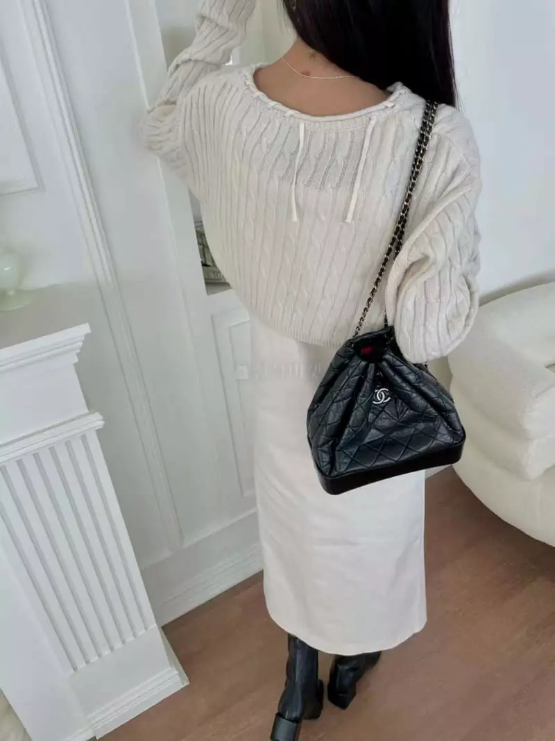 Binus - Korean Women Fashion - #momslook - Crop Knit Tee - 11
