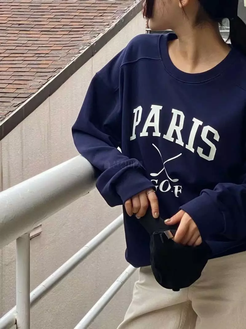 Binus - Korean Women Fashion - #romanticstyle - Paris Sweatshirt - 4