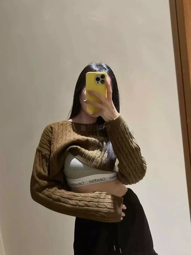 Binus - Korean Women Fashion - #shopsmall - Crop Knit Tee - 2
