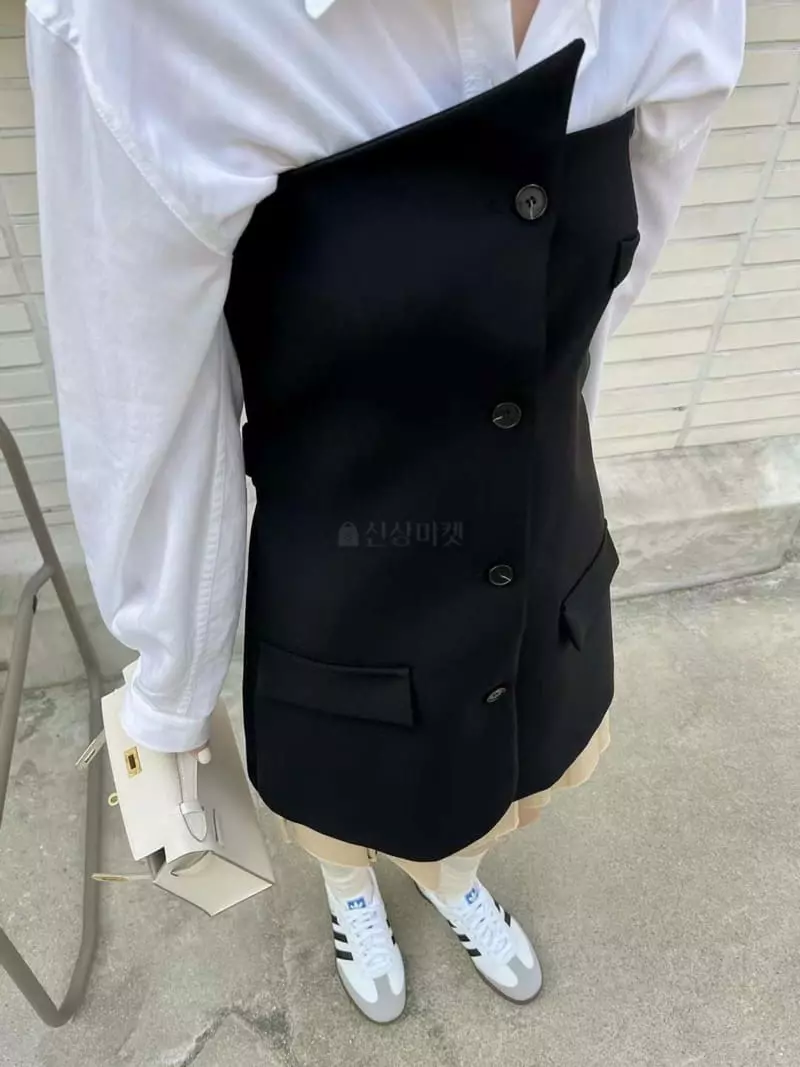 Binus - Korean Women Fashion - #thelittlethings - Tunic Vest One-piece - 5