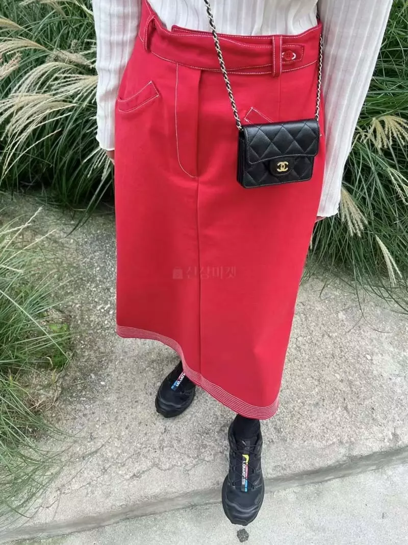 Binus - Korean Women Fashion - #womensfashion - Stitch Skirt - 10
