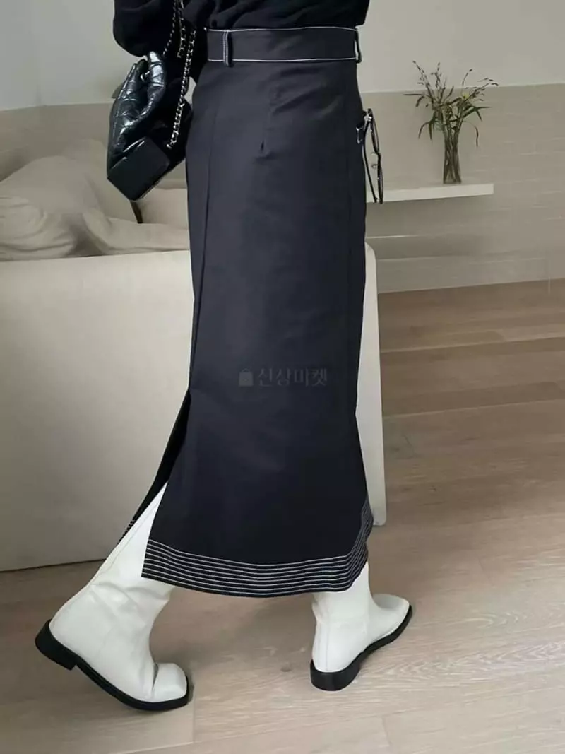 Binus - Korean Women Fashion - #womensfashion - Stitch Skirt - 2