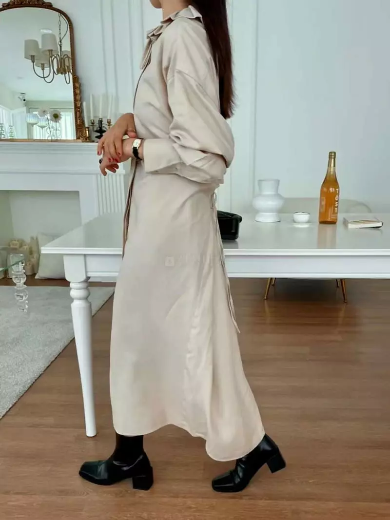 Binus - Korean Women Fashion - #womensfashion - Shirt Frill One-piece - 5