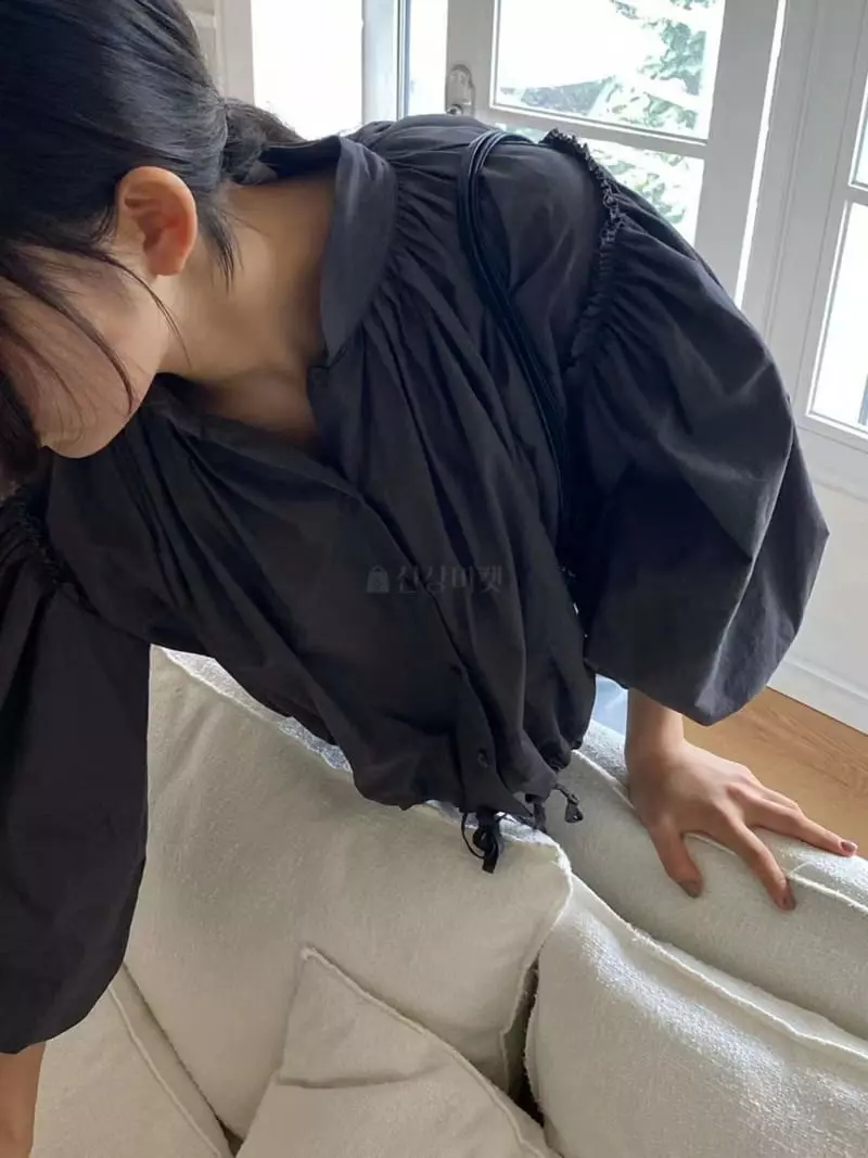 Binus - Korean Women Fashion - #momslook - Shirring Blouse - 4