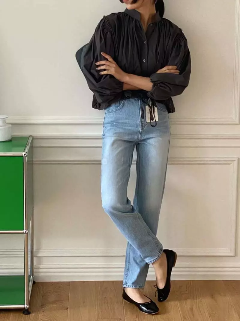 Binus - Korean Women Fashion - #womensfashion - Shirring Blouse - 6